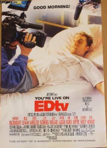 AFFICHE DE CINEMA - YOU'RE LIVE ON EDTV