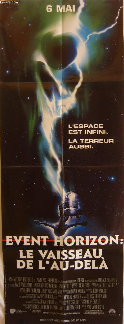 AFFICHE DE CINEMA - EVENT HORIZON : LE VAISSEAU DE L'AU-DELA