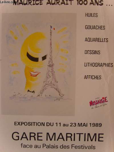 AFFICHE PUBLICITAIRE - MAURICE AURAIT 100 ANS ... PAR CHARLES KIFFER