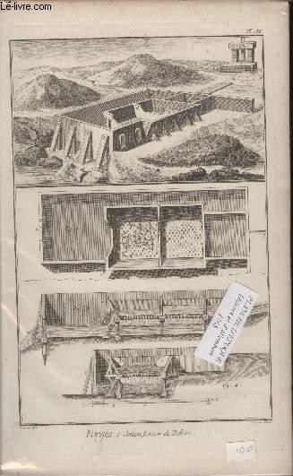 GRAVURE 18EME SIECLE - PLANCHES ORIGINALES DE L'ENCYCLOPEDIE DIDEROT D'ALEMBERT IN FOLIO - N6 - FORGES - 1 SECTION - LAVOIR DE ROBERT