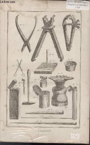 GRAVURE 18EME SIECLE - PLANCHES ORIGINALES DE L'ENCYCLOPEDIE DIDEROT D'ALEMBERT IN FOLIO - N 2 - GAINIER