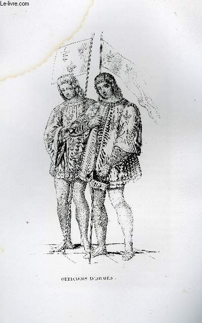 GRAVURE 19eme NOIR ET BLANC - HERAUTS OU OFFICIERS D'ARMES