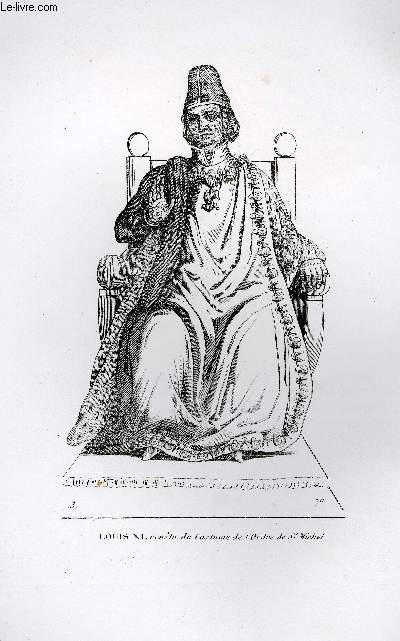 GRAVURE 19eme NOIR ET BLANC - LOUIS XI