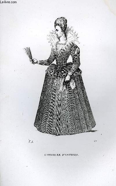 GRAVURE 19eme NOIR ET BLANC - GABRIELLE D'ESTRES