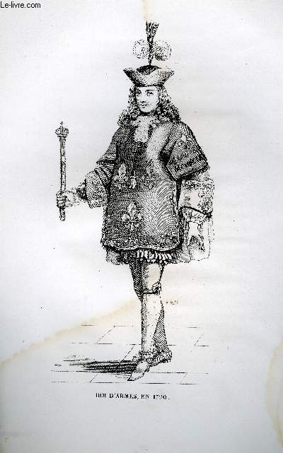 GRAVURE 19eme NOIR ET BLANC - COSTUME DE ROI D'ARMES