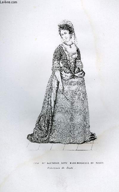 GRAVURE 19eme NOIR ET BLANC - MARIE-ANNE DE BOURBON