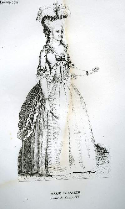 GRAVURE 19eme NOIR ET BLANC - ELISABETH DE FRANCE