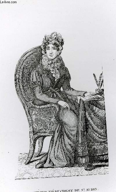 GRAVURE 19eme NOIR ET BLANC - STEPHANIE-FELICITE DUCREST DE SAINT-AUBIN