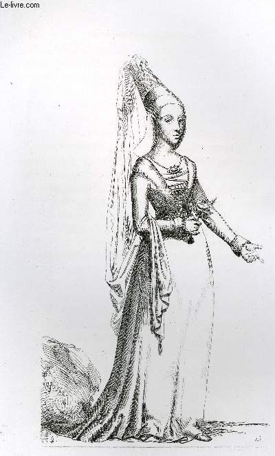 GRAVURE 19eme NOIR ET BLANC - CATHERINE DE FOIX