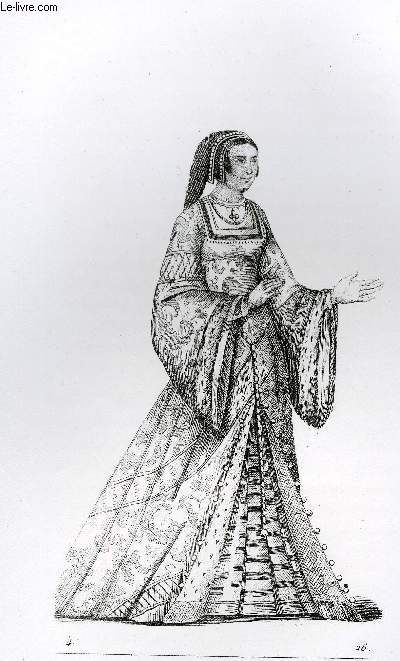 GRAVURE 19eme NOIR ET BLANC - GABRIELLE DE BOURBON