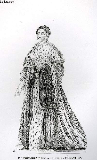 GRAVURE 19eme NOIR ET BLANC - COSTUME DE PREMIER PRESIDENT DE LA COUR DE CASSATION