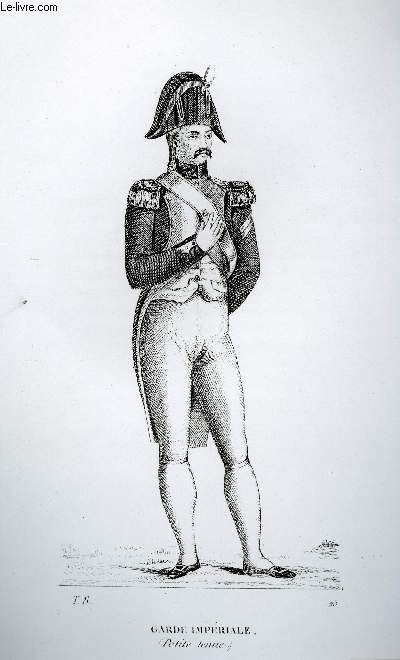 GRAVURE 19eme NOIR ET BLANC - UNIFORME DE LA GARDE IMPERIALE