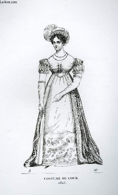 GRAVURE 19eme NOIR ET BLANC - COSTUME DE COUR