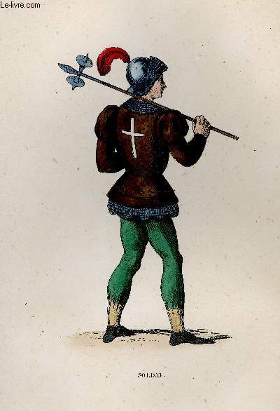 GRAVURE 19eme COULEURS - SOLDAT D'INFANTERIE