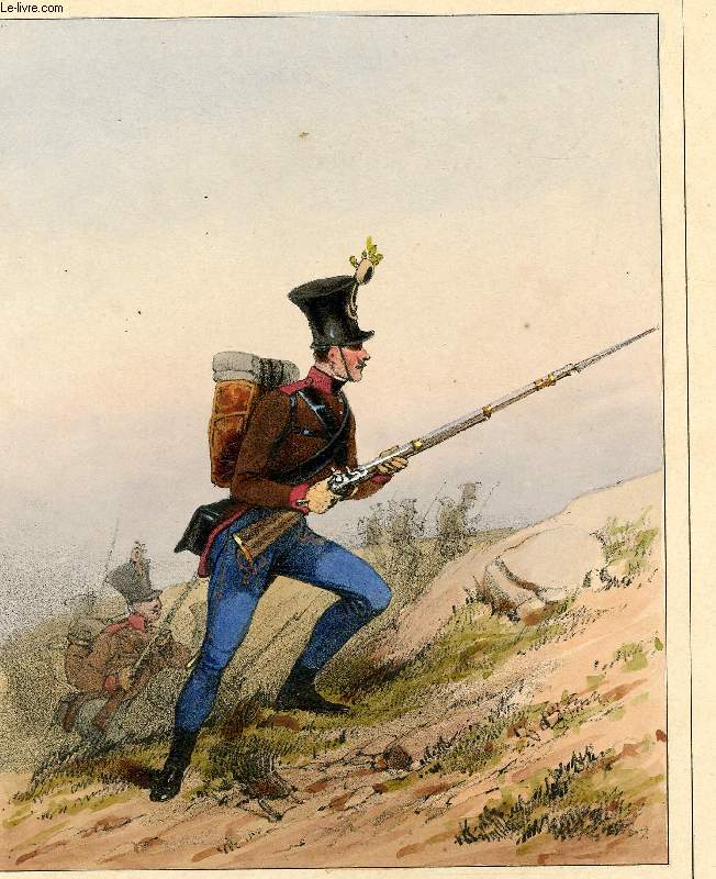 GRAVURE 19eme COULEURS - GALERIE MILITAIRE - N163 - ARMEE AUTRICHIENNE - N17 - GARDE FRONTIERES