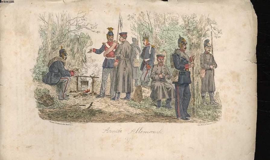 GRAVURES 19eme COULEURS - ARMEE ALLEMANDE