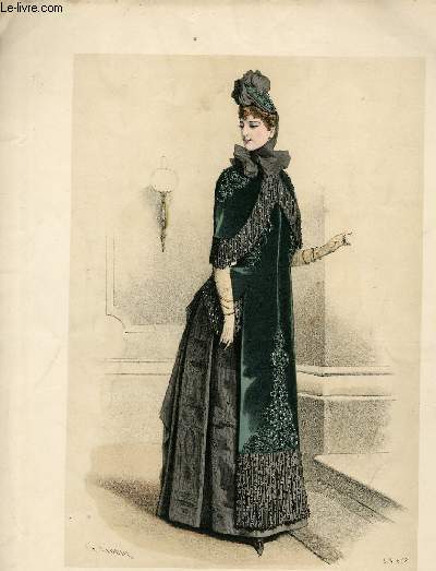 GRAVURE 19eme COULEURS - LA FRANCE ELEGANTE ET PARIS ELEGANT REUNIS