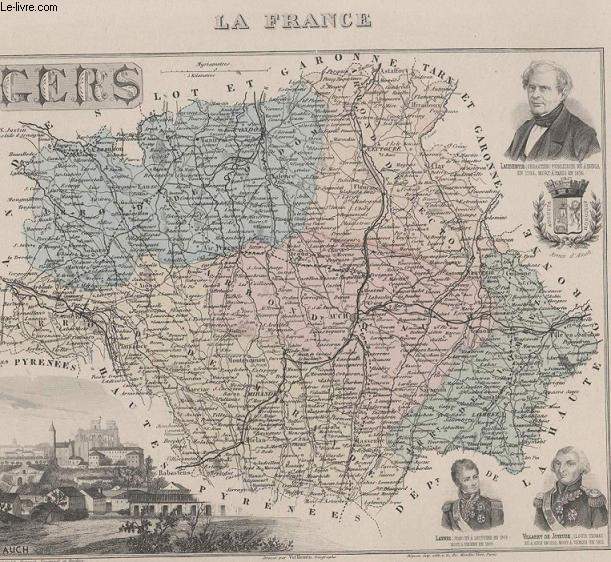 GRAVURE 19eme COULEURS - LA FRANCE - CERS - N31