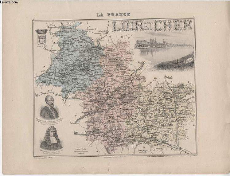 GRAVURE 19eme COULEURS - LA FRANCE - LOIR ET CHER