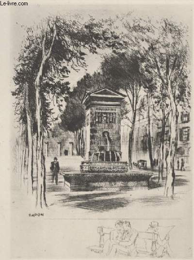 GRAVURE 20eme - PLANCHE 6 - FONTAINE RUE BONAPARTE