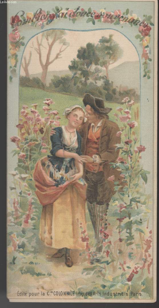 CHROMOLITHOGRAPHIE - COMBIEN J'AI DOUCE SOUVENANCE