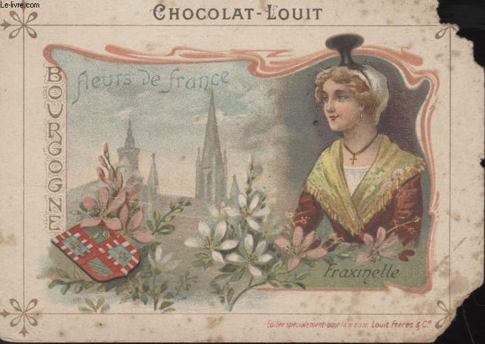 CHROMOLITHOGRAPHIE - BOURGOGNE - FLEURS DE FRANCE - FAXINELLE