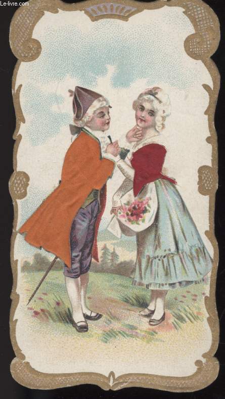 CHROMOLITHOGRAPHIE - COUPLE EN COULEURS