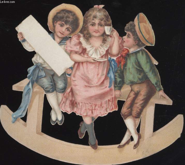 CHROMOLITHOGRAPHIE - ENFANTS TABLE A BASCULE