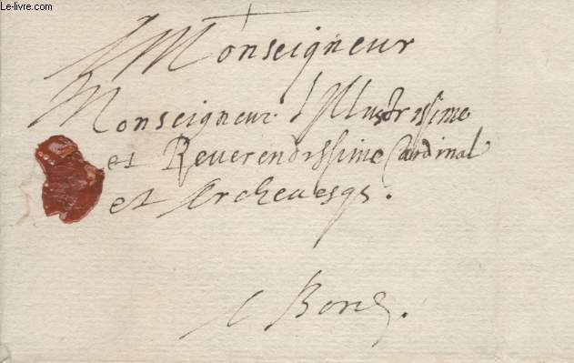 COURRIER, LETTRE ANCIENNE - LETTRE DE MONSEIGNEUR DESGUEN