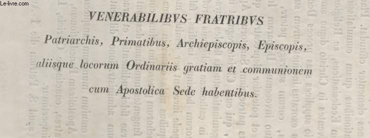 COURRIER, LETTRE ANCIENNE - LETTRE DU PAPE. IX