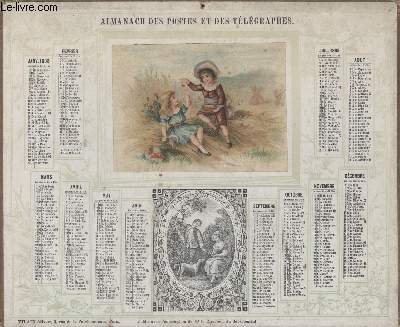 CALENDRIER - ALMANACH DES POSTES ET DES TELEGRAPHES