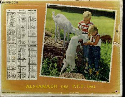 CALENDRIER - ALMANACH DES P.T.T. - BIQUETTE