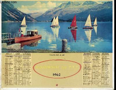 CALENDRIER - ALMANACH DES P.T.T - VOILIERS SUR LE LAC