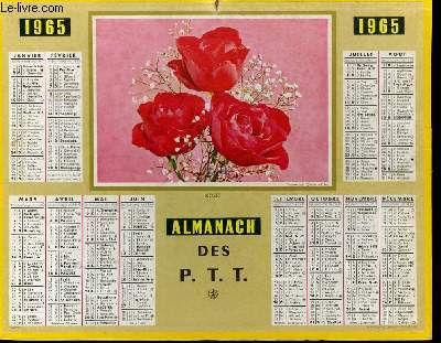 CALENDRIER - ALMANACH DES P.T.T. - ROSES