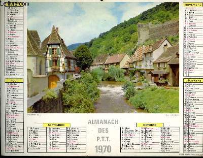 CALENDRIER - ALMANACH DES P.T.T. - ALPES AU PRINTEMPS