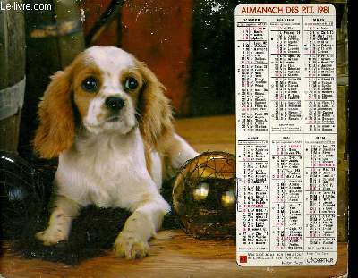 CALENDRIER - ALMANACH DES P.T.T. - CHIENS