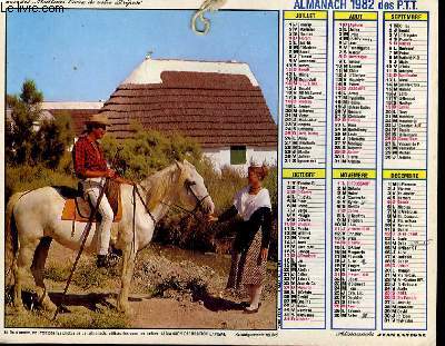 CALENDRIER - ALMANACH DES P.T.T. - CHVAUX