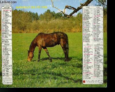 CALENDRIER - ALMANACH DES P.T.T. - CHEVAL CHIEN