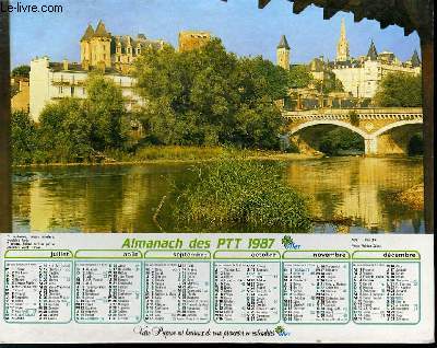 CALENDRIER - ALMANACH DES P.T.T. - PAU - BASTIA