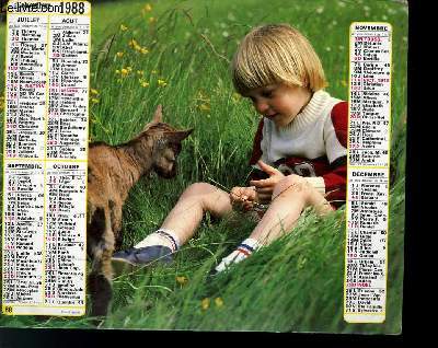 CALENDRIER - ALMANACH DES P.T.T. - ENFANTS / ANIMAUX