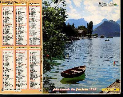 CALENDRIER - ALMANACH DU FACTEUR - LAC DE THUM - TALLOIRES