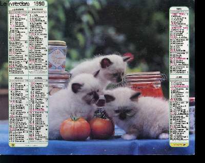 CALENDRIER - ALMANACH DES P.T.T. - CHATS