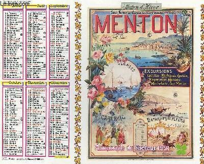 CALENDRIER - ALMANACH DU FACTEUR - ST MALO - MENTON