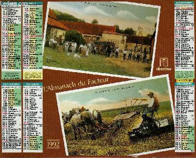 CALENDRIER - ALMANACH DU FACTEUR - PAYSAGES ANCIENS