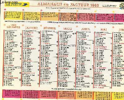 CALENDRIER - ALMANACH DU FACTEUR -