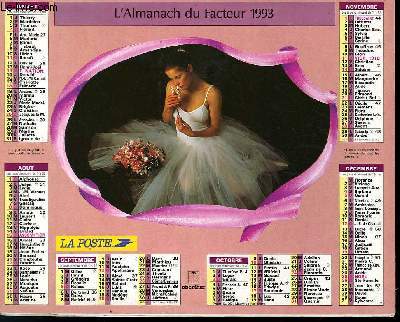 CALENDRIER - ALMANACH DU FACTEUR - BALLERINE