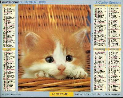 CALENDRIER - ALMANACH DU FACTEUR - CHAT PERSAN - CHATON