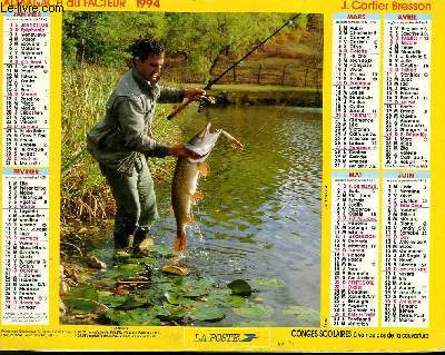 CALENDRIER - ALMANACH DU FACTEUR - PECHE - CHASSE