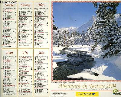 CALENDRIER - ALMANACH DU FACTEUR - VALLEE DE CHAMONIX - CAUTERET