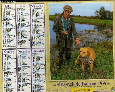 CALENDRIER - ALMANACH DU FACTEUR - PECHE A FERSNAY SUR SARTHE - CHASSE DU CANARD